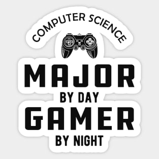 Computer science major by day gamer by night Sticker